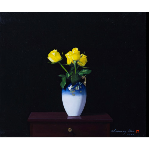 화병에 노랑장미